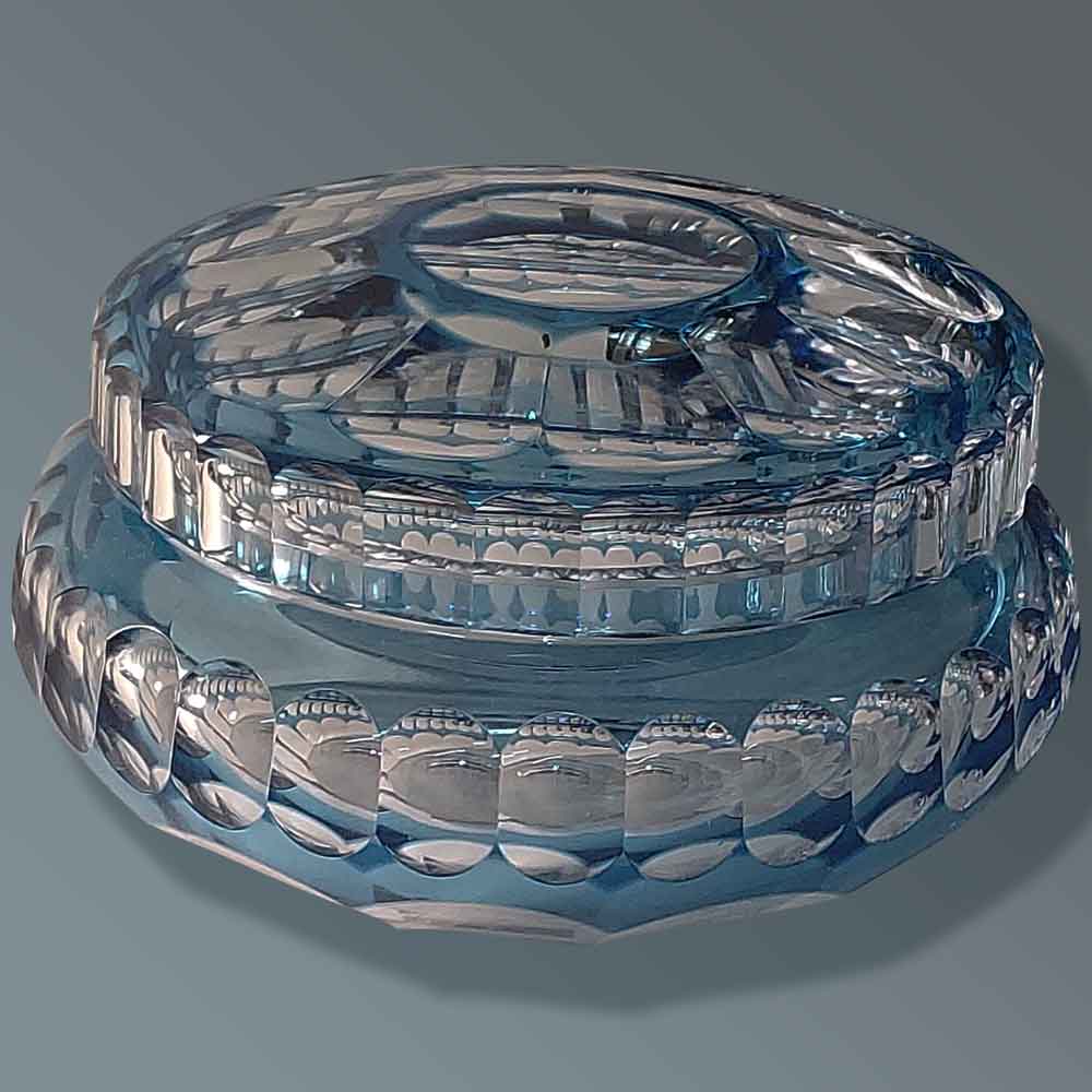 Val St. Lambert crystal box made hot for ACLI International